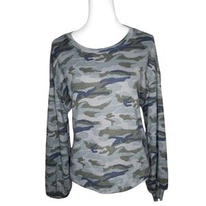 Cure. Cozy Soft Camouflage Long Sleeve Top